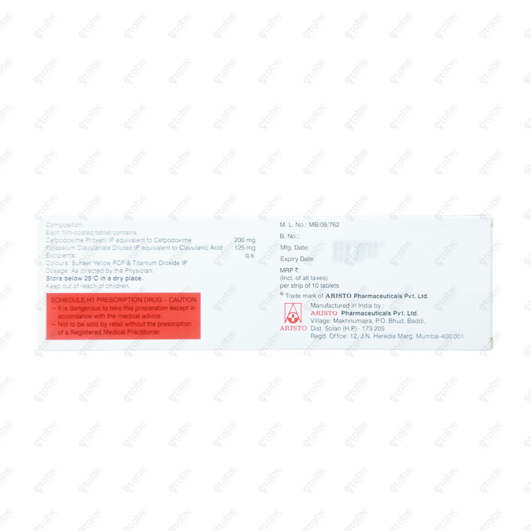 Monocef O CV 200mg Tablet 10's