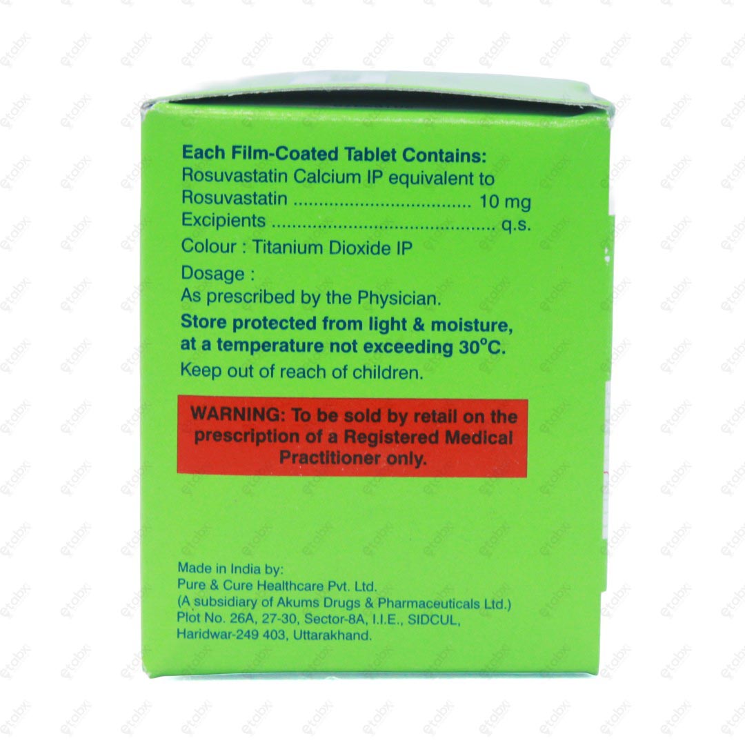 Rovastat 10mg Tablet 15's