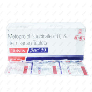 Telvas Beta 50 Tablet 10's