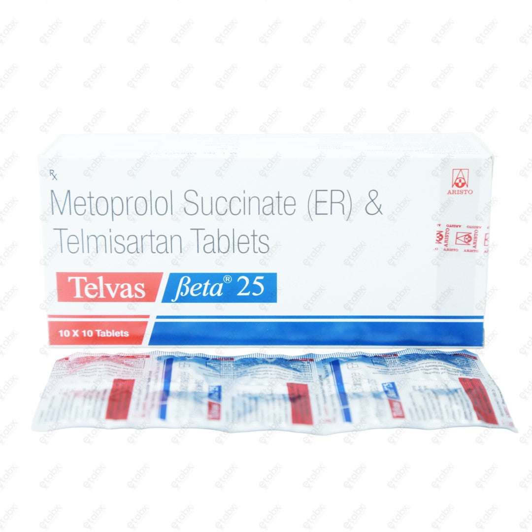 Telvas Beta 25 Tablet 10's
