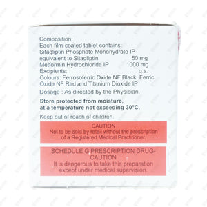 Sitaglo M Forte 50/1000mg Tablet 15's