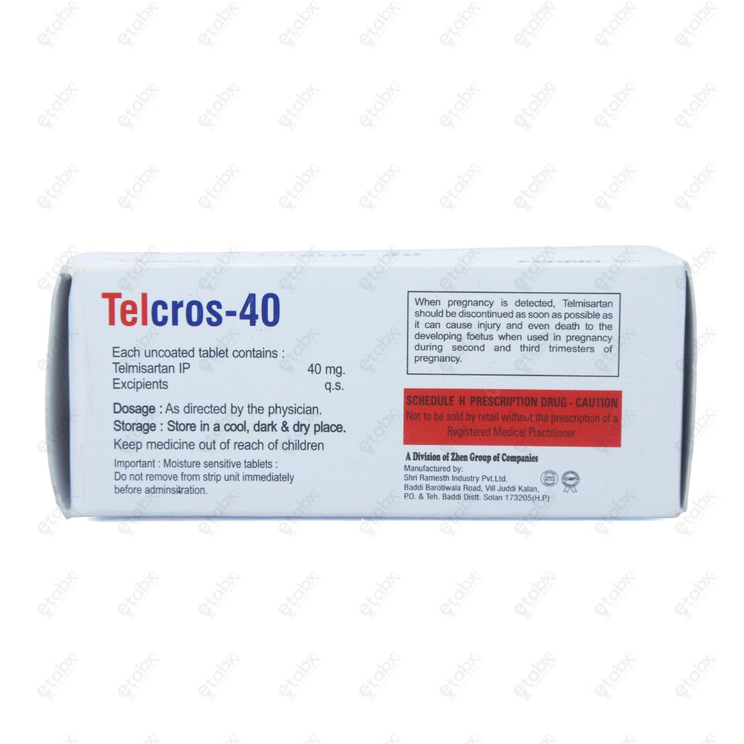 TELCROS 40mg Tablet 10's