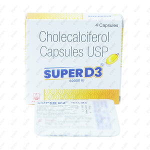 Super D3 60000 IU Tablet 4's