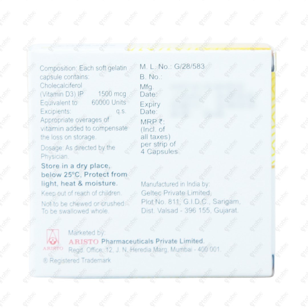 Super D3 60000 IU Tablet 4's