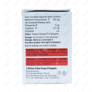 Glimgold MV 1mg Tablet 10's