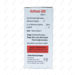 AZITHREE 500mg Tablet 3's
