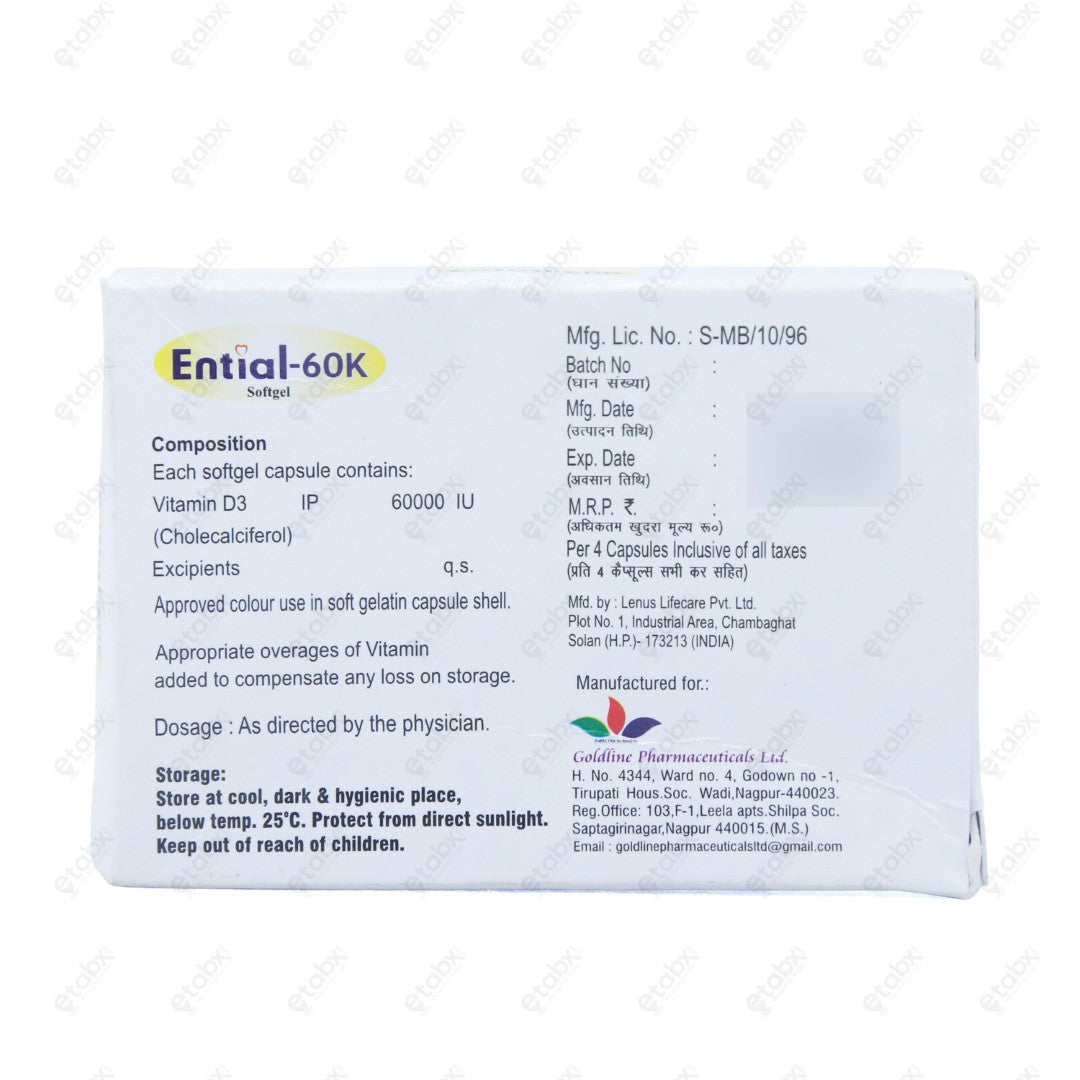 ENTIAL 60K Tablets 4'S