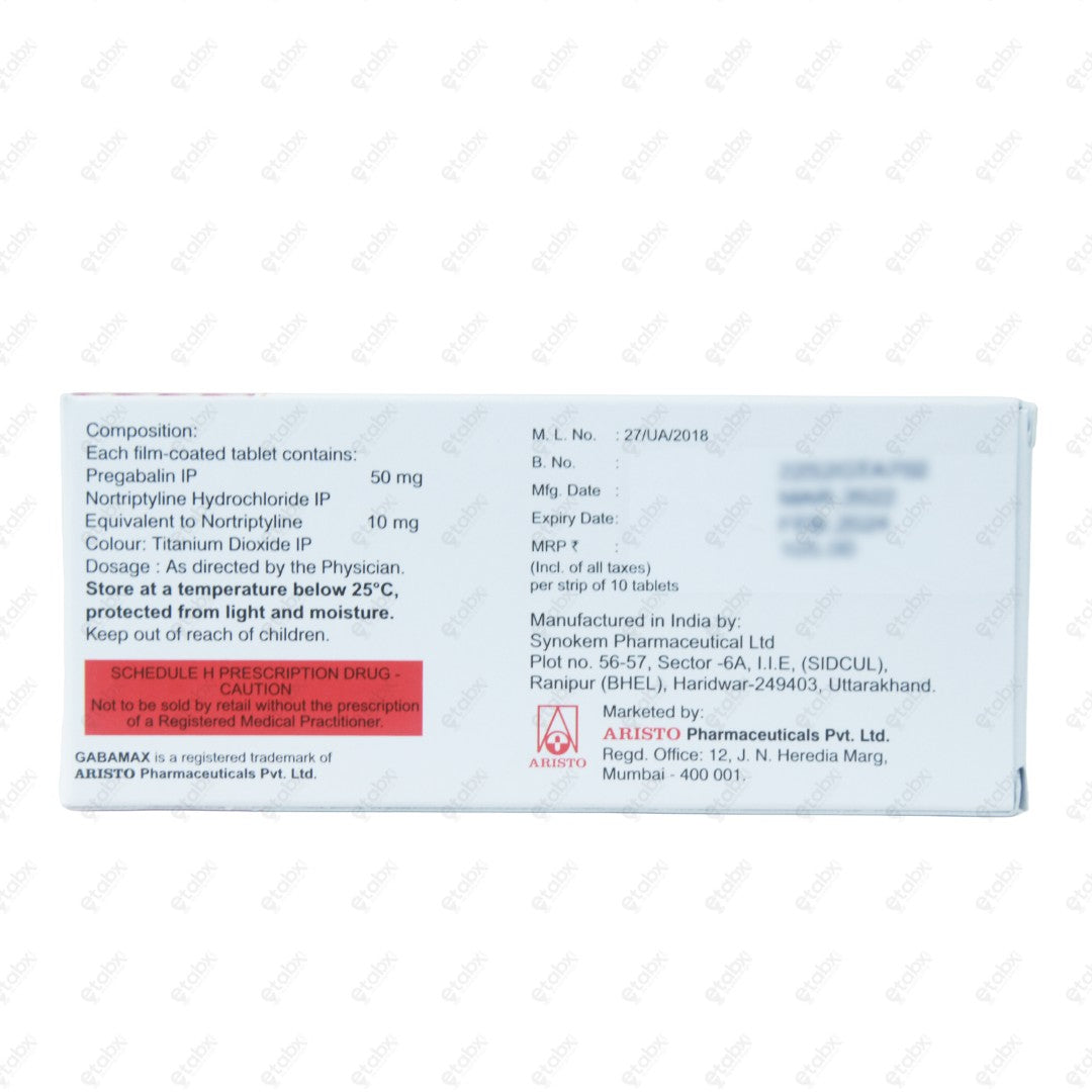 Gabamax NT 50 Tablets 10's