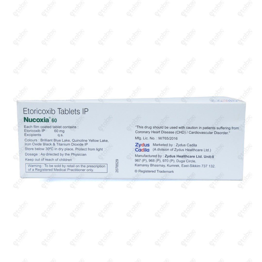 Nucoxia 60mg Tablets 15's