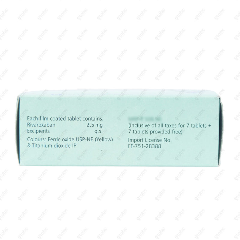 Xarelto 2.5mg Tablet 14's
