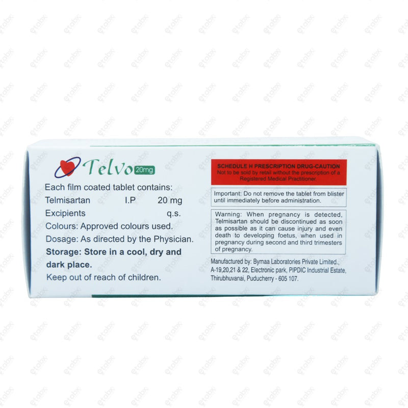Telvo 20mg Tablet 10's