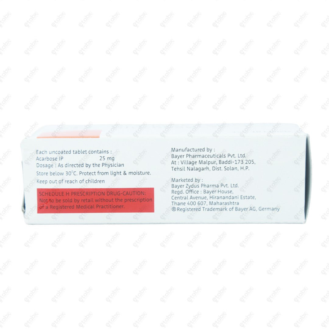 Glucobay 25 Tablet 10's