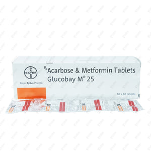 Glucobay M 25 Tablet 10's