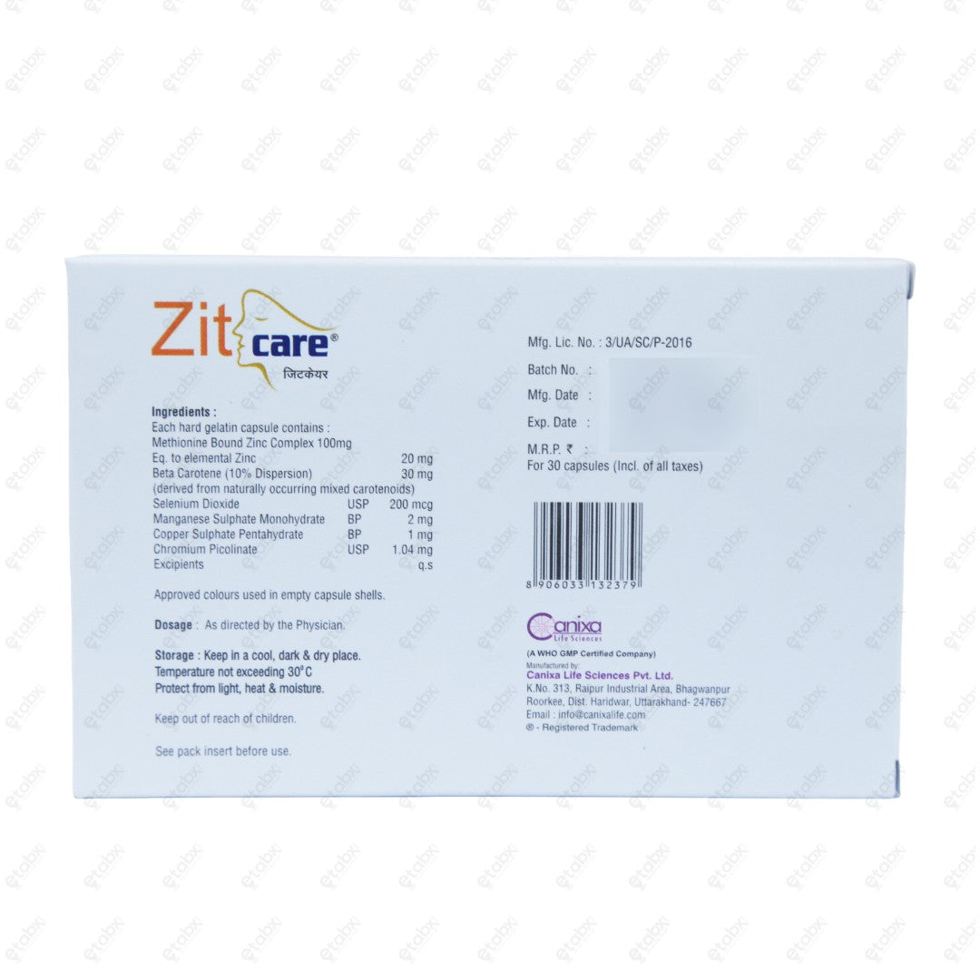 Zitcare Capsules 30's