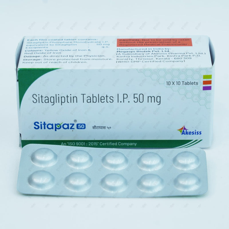 SITAPAZ 50mg Tablets (Pack of 10)