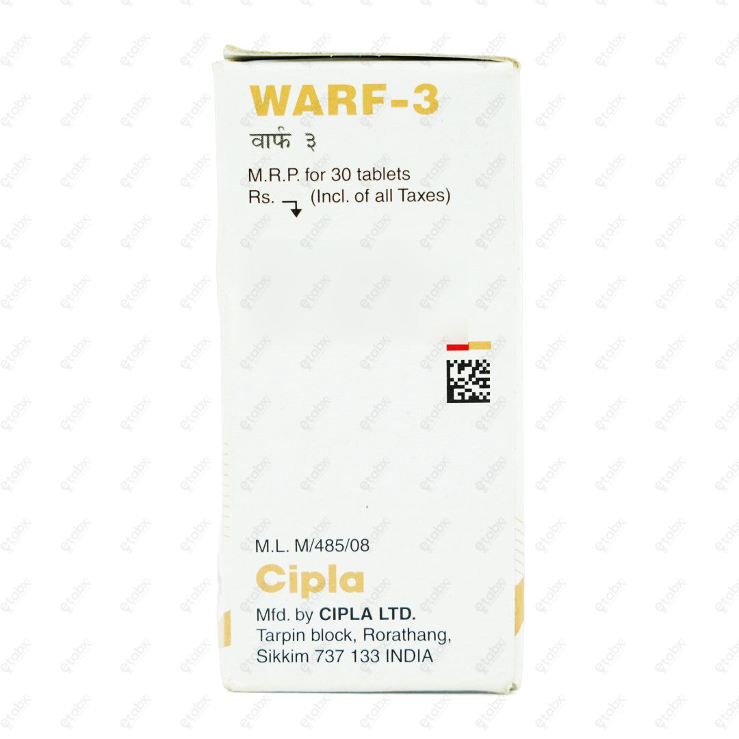 Warf 3mg Tablet 30's