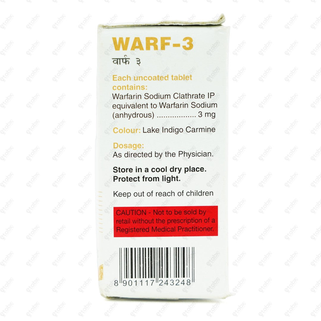 Warf 3mg Tablet 30's