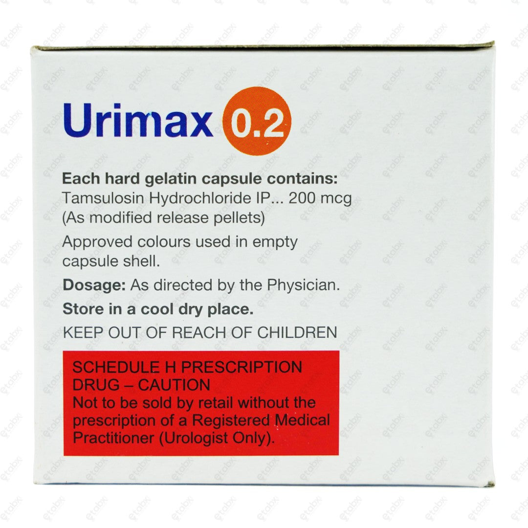 Urimax 0.2 Capsule 15's
