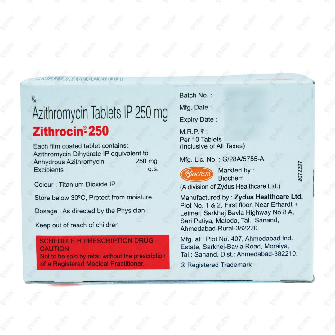 Zithrocin 250mg Tablet 10s