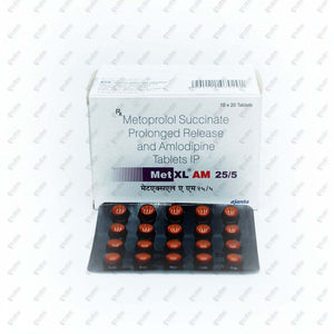 Met XL AM 25/5mg Tablet 20's