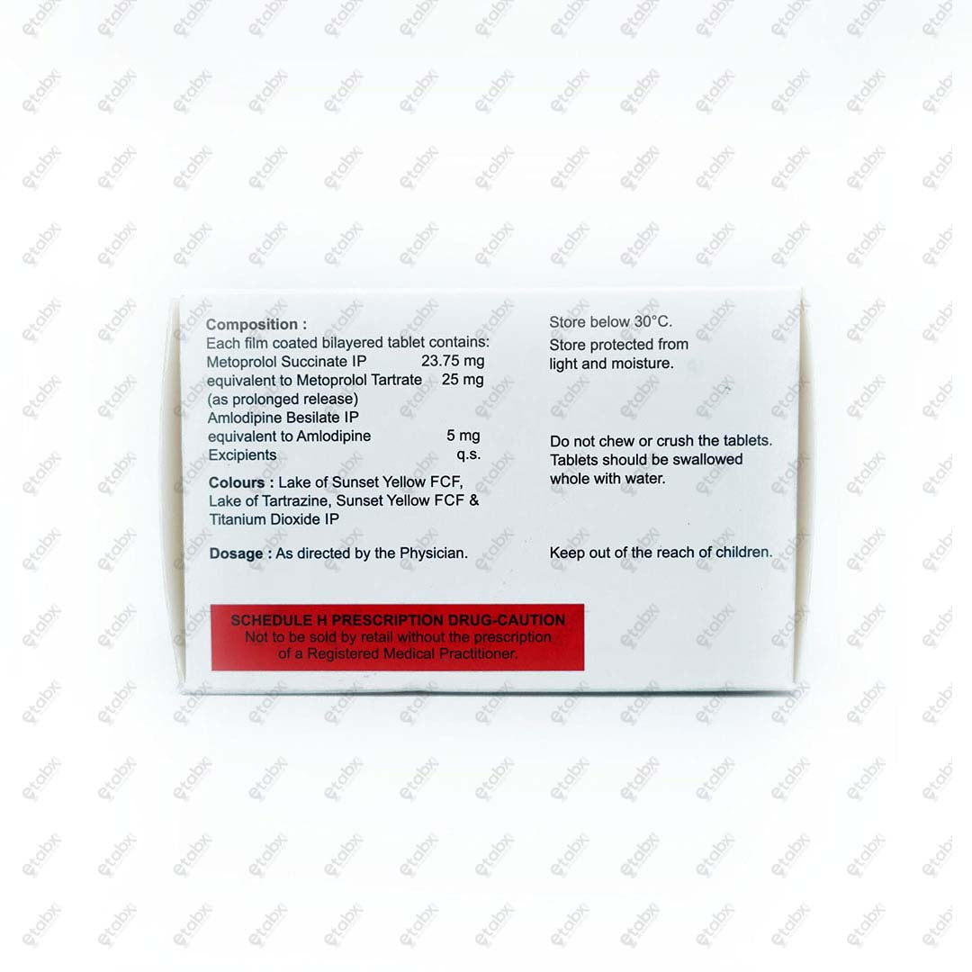 Met XL AM 25/5mg Tablet 20's