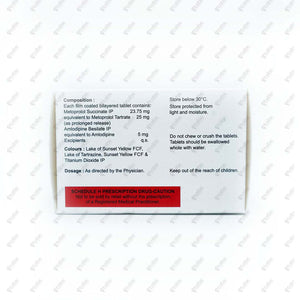 Met XL AM 25/5mg Tablet 20's