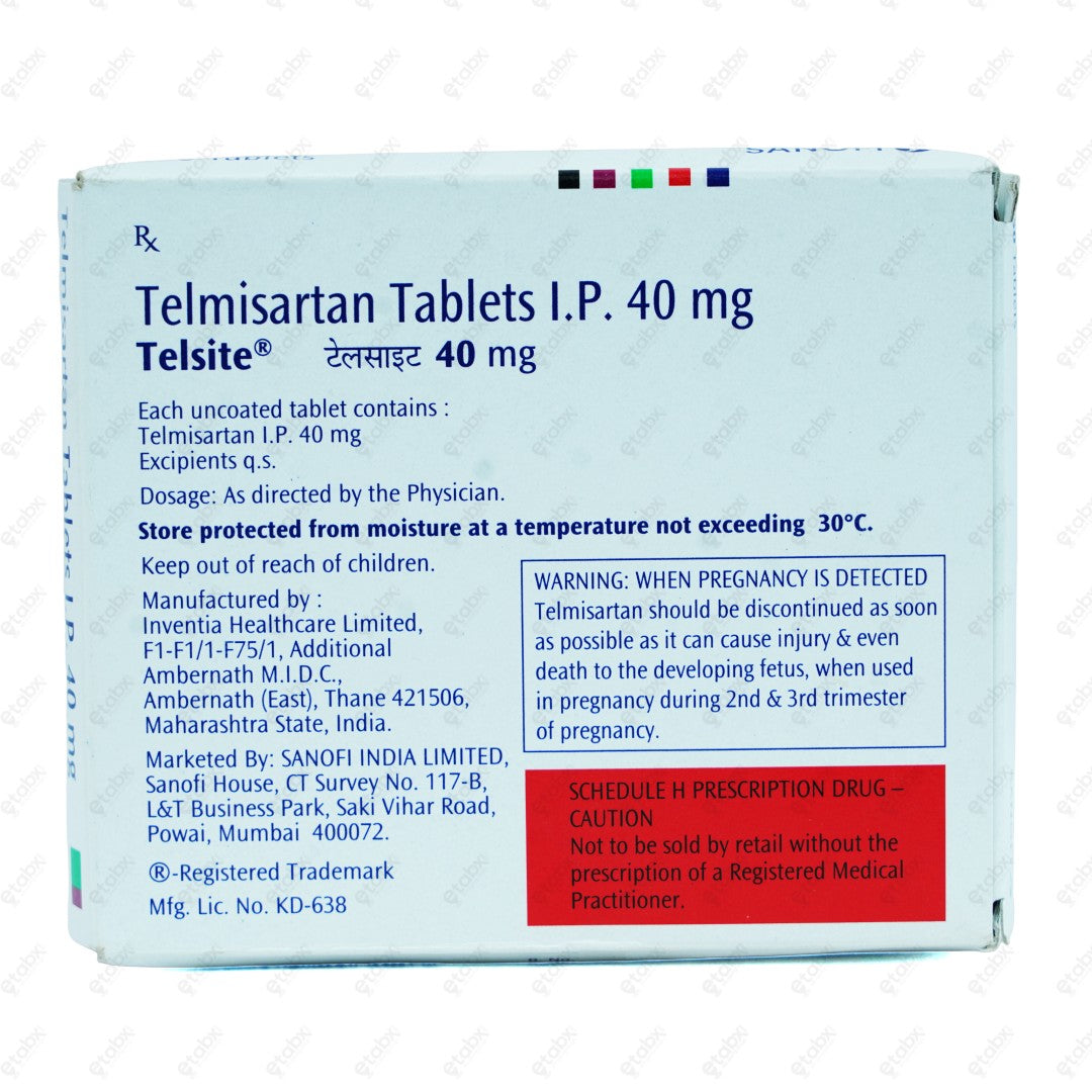 Telsite 40mg Tablet 15's
