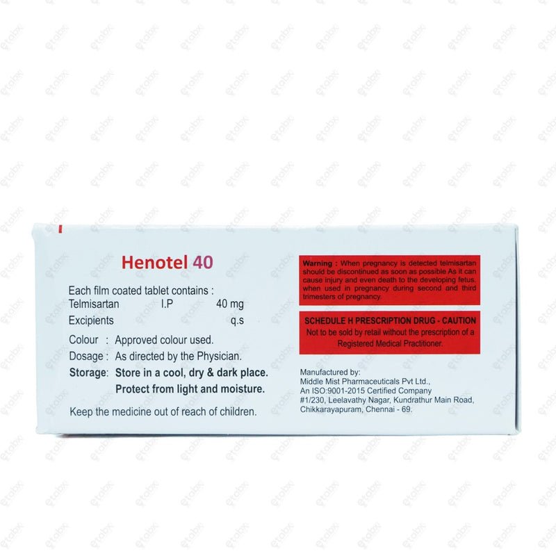 Henotel 40mg Tablet 10's