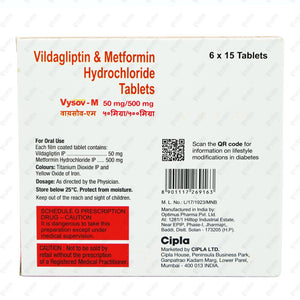 Vysov M 50mg/500mg Tablets 15's