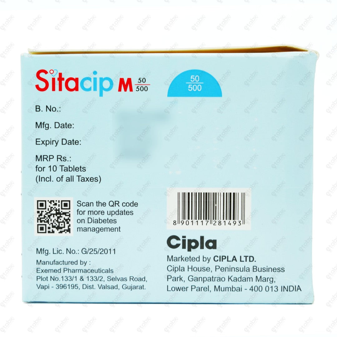 Sitacip M 50/500mg Tablet 10's