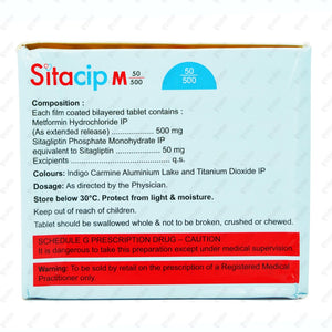 Sitacip M 50/500mg Tablet 10's