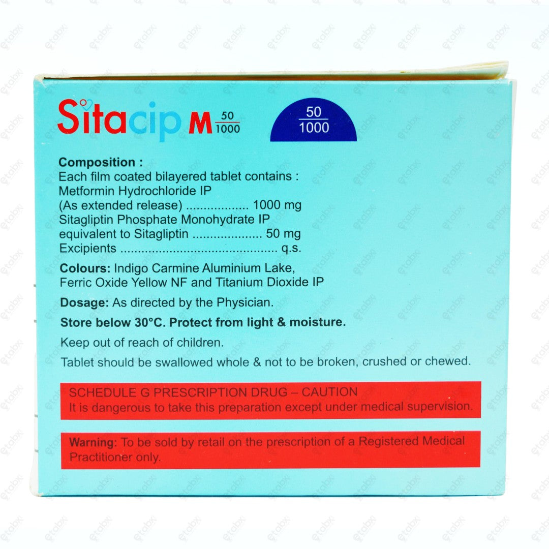 Sitacip M 50/1000mg Tablet 10's
