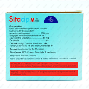 Sitacip M 50/1000mg Tablet 10's