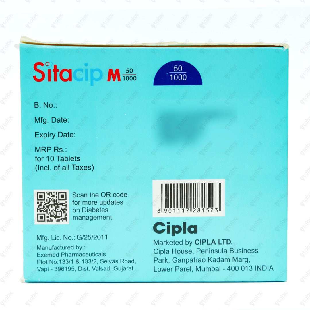 Sitacip M 50/1000mg Tablet 10's