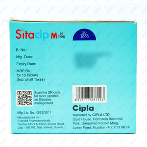 Sitacip M 50/1000mg Tablet 10's