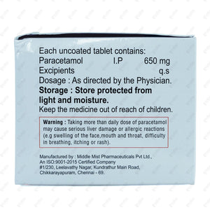 Parexia 650mg Tablets 15's