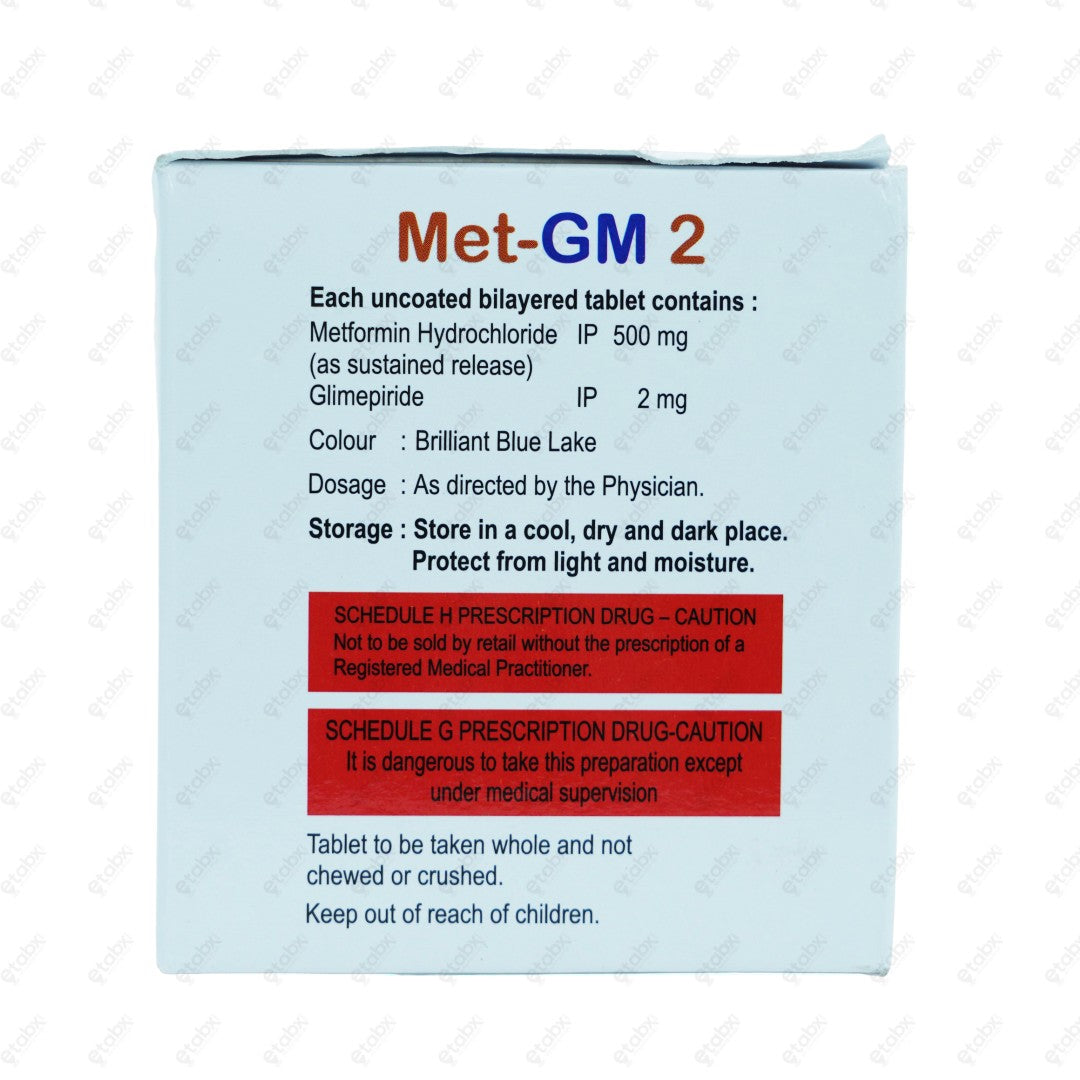Met GM 2mg Tablet 15's