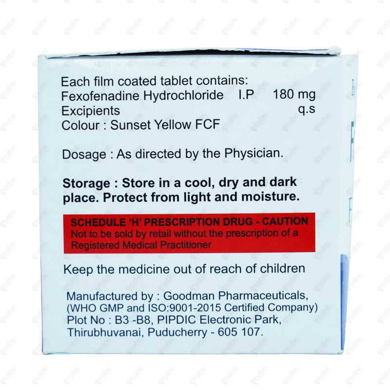 Fexitis 180mg Tablet 10's