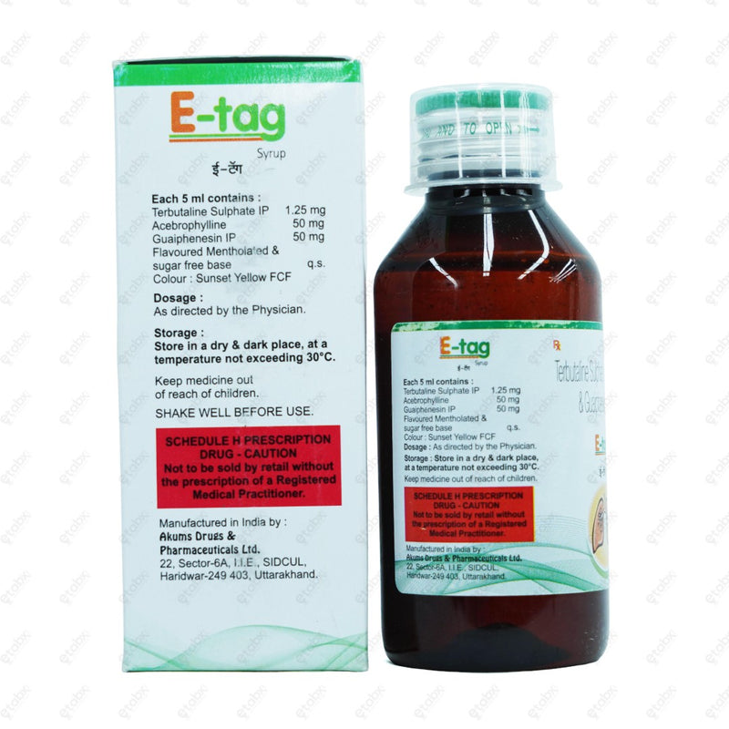 E TAG Syrup 100ml