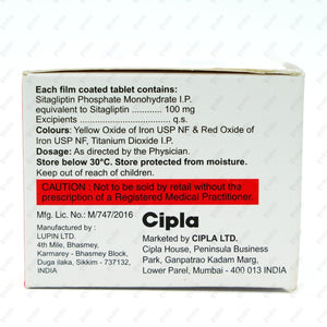 Sitacip 100mg Tablet 10's