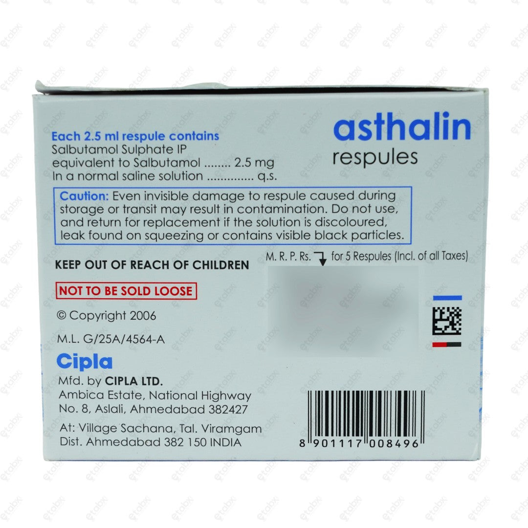 Asthalin Respules 2.5ml