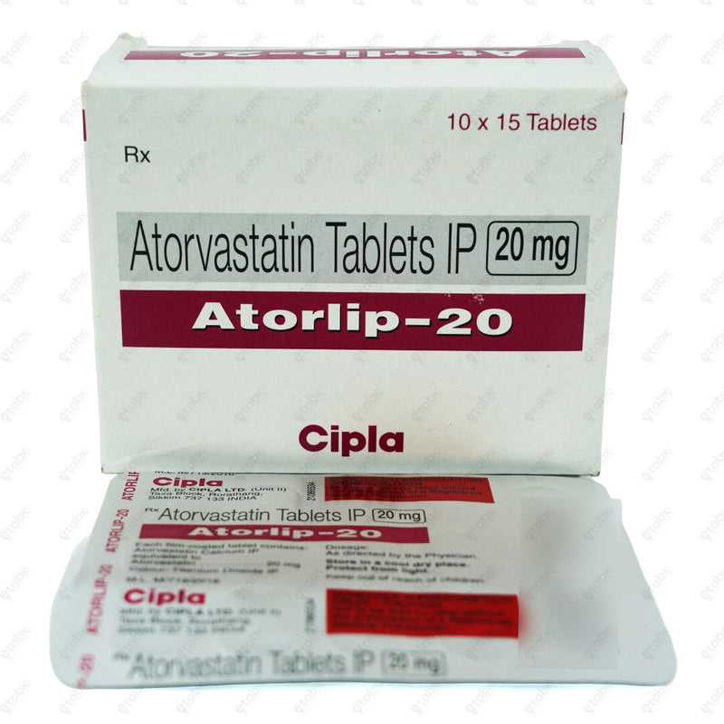 Atorlip 20mg Tablet 15's