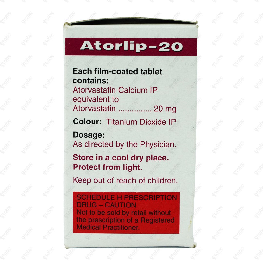 Atorlip 20mg Tablet 15's