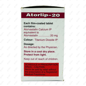 Atorlip 20mg Tablet 15's