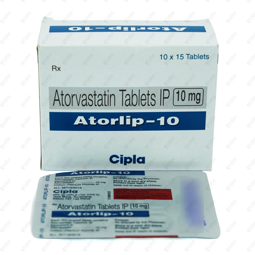 Atorlip 10mg Tablet 15's