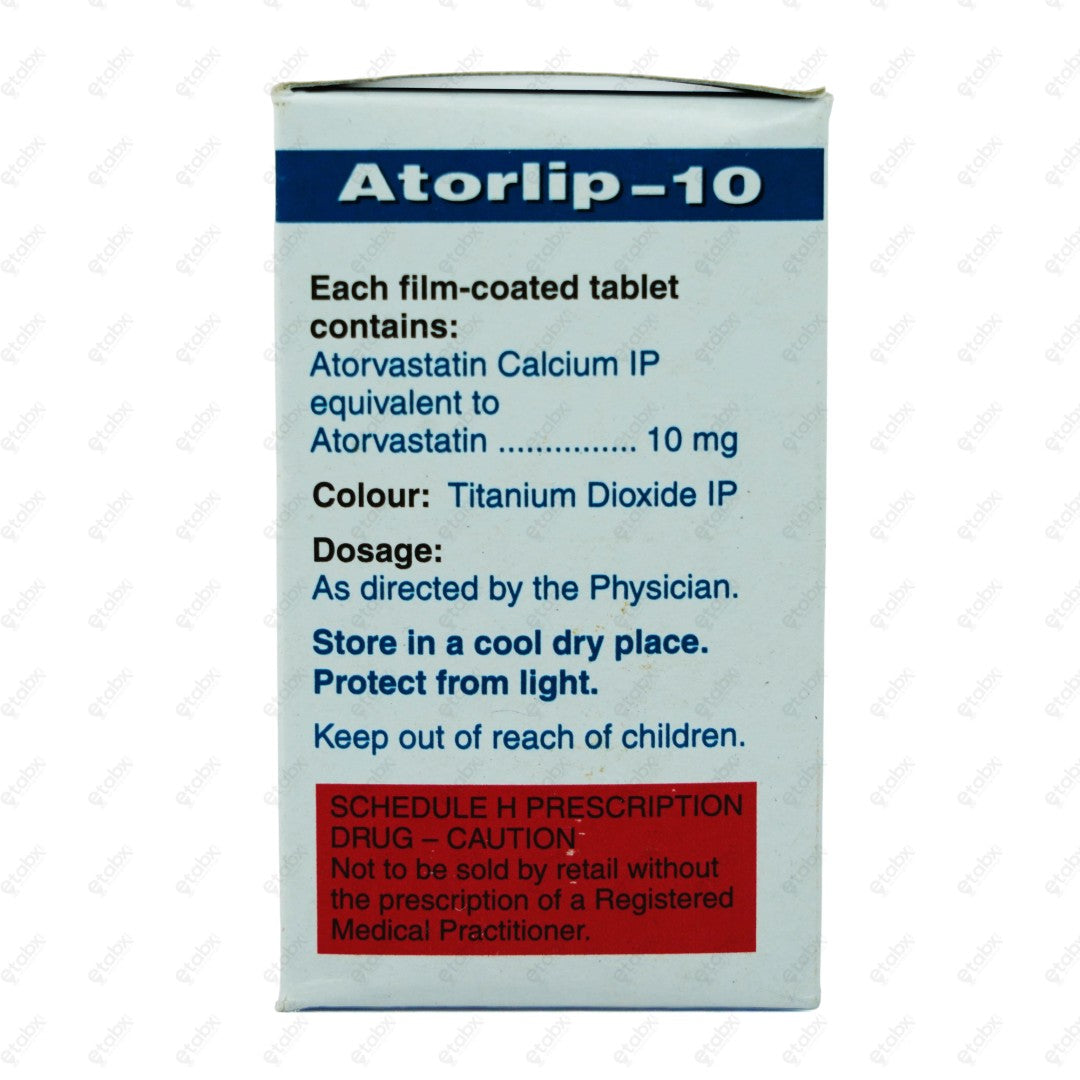 Atorlip 10mg Tablet 15's