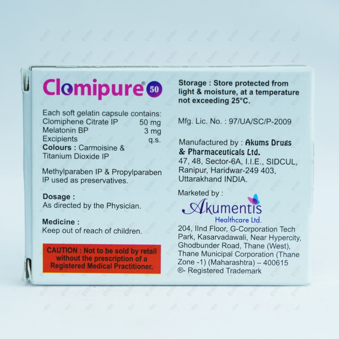 CLOMIPURE 50mg Tablets 5's