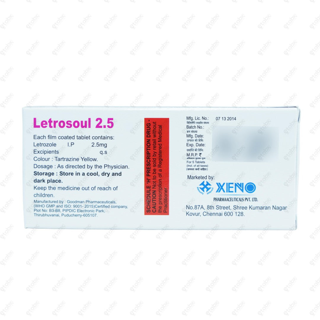 Letrosoul 2.5 Tablet 5's