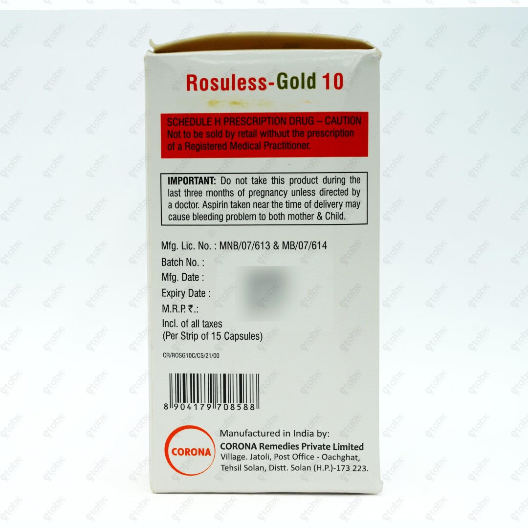 Rosuless Gold 10 Capsules 15's