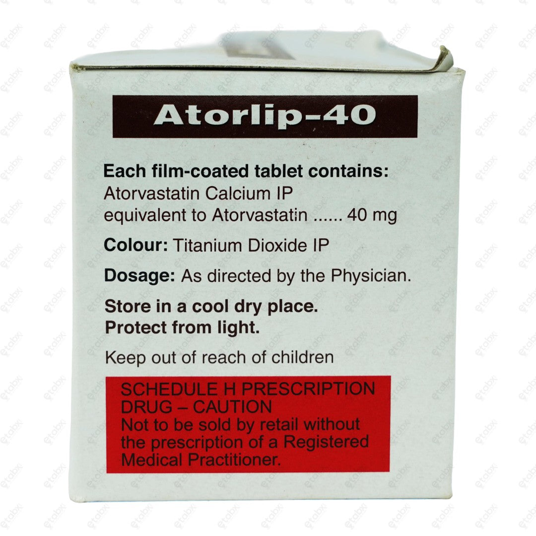 Atorlip 40mg Tablet 10's